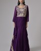 Chinnon Violet Hand Embroidered Gown with Dupatta